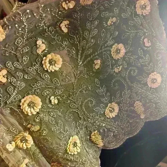 Moyna ~ intricate beaded formal sleeve jacket size M - Picture 7 of 16